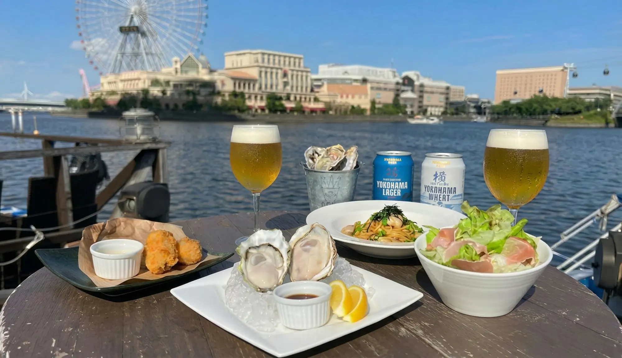 横浜の海が見えるコースメニュー